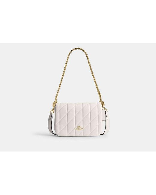 Borsa Quinn Trapuntata di COACH in Black