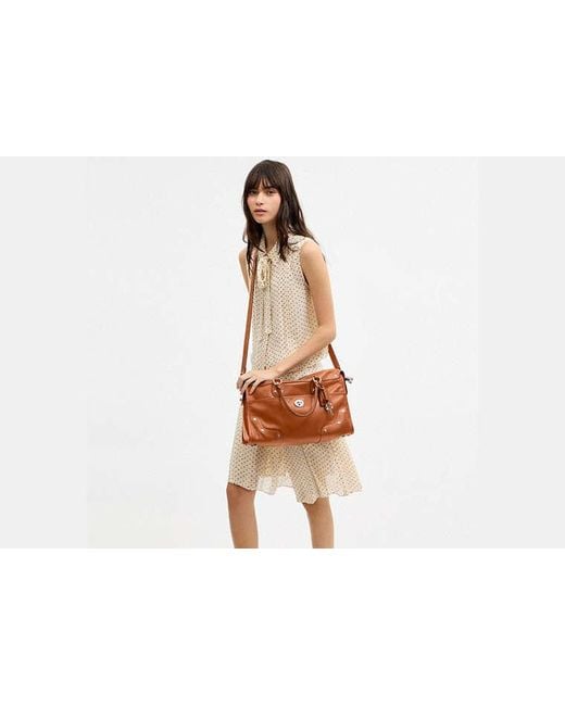 COACH Brown Rhyder Satchel Bag 38
