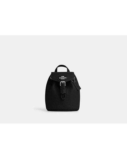 COACH Black Amelia Convertible Backpack
