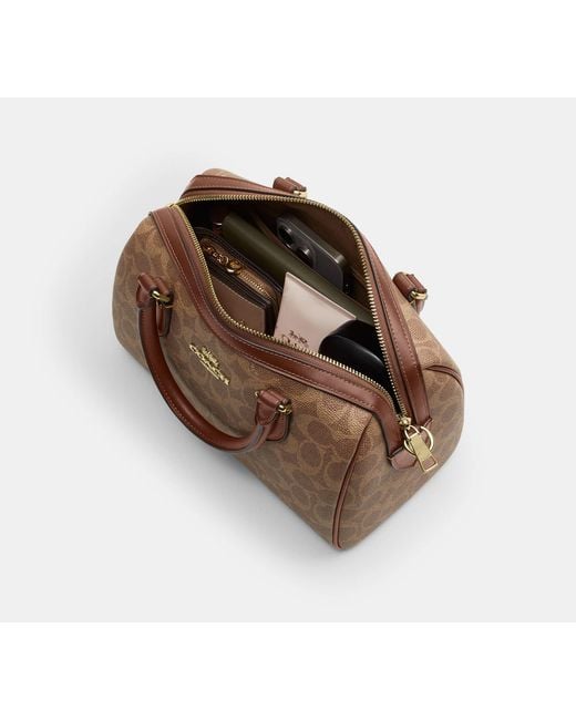 COACH Black Rowan Satchel Bag