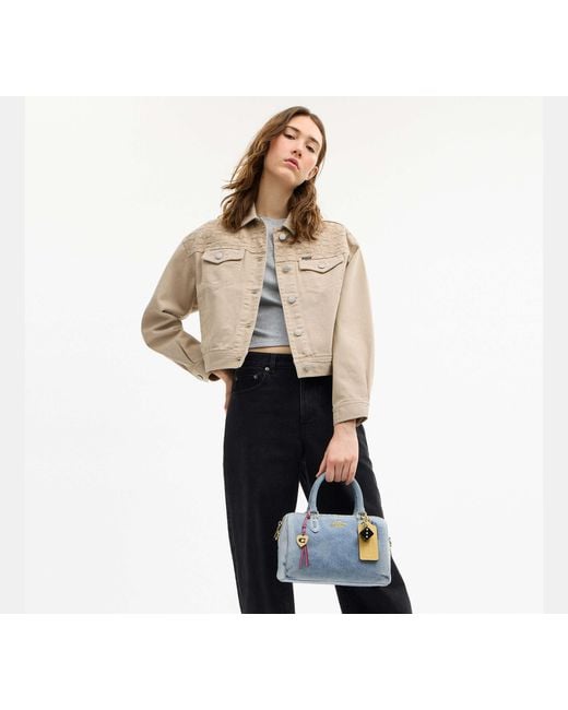 COACH Black Rowan Satchel Bag