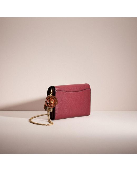 COACH Pink Upcrafted Tabby Chain Clutch In Colorblock