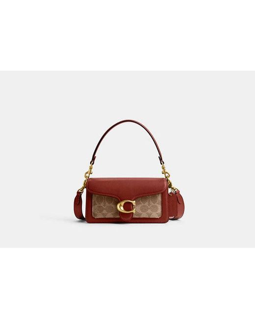 COACH Red Tabby Schultertasche 20 Aus Signature Canvas