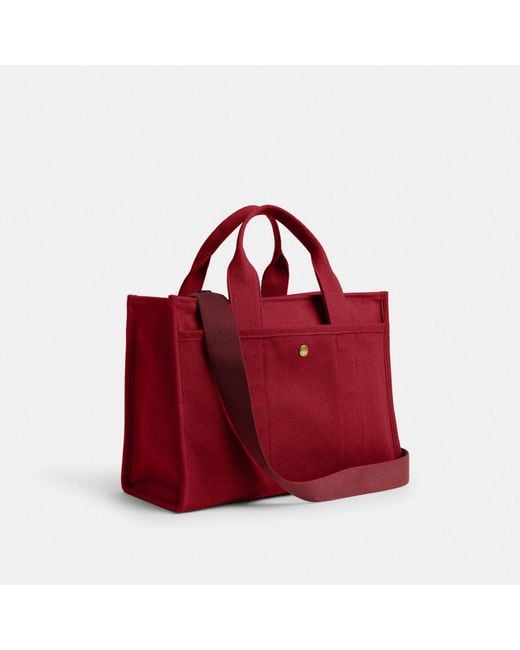 COACH Red New Year Cargo Tote Bag With Snake Script