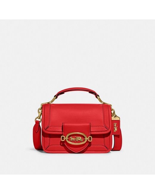 COACH Hero Shoulder Bag in Red Lyst
