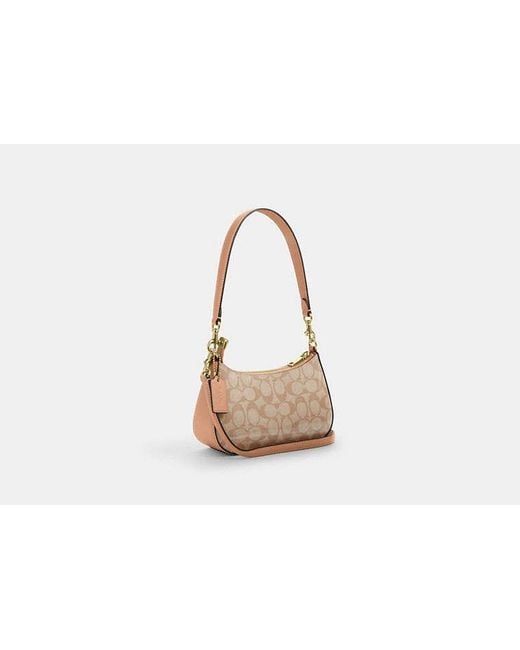 Mini Sac Bandoulière Teri En Toile Exclusive COACH en coloris Black