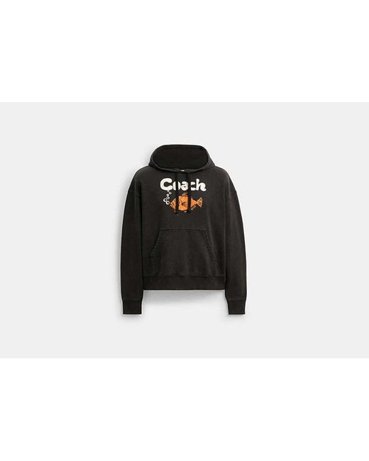 COACH Black Fish Graphic Hoodie