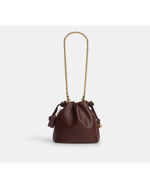 COACH Black Faye Mini Drawstring Bag