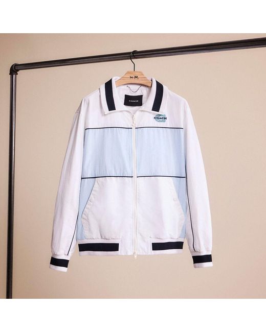 COACH White Restored Colorblock Mashup Windbreaker In Recycled Nylon for men