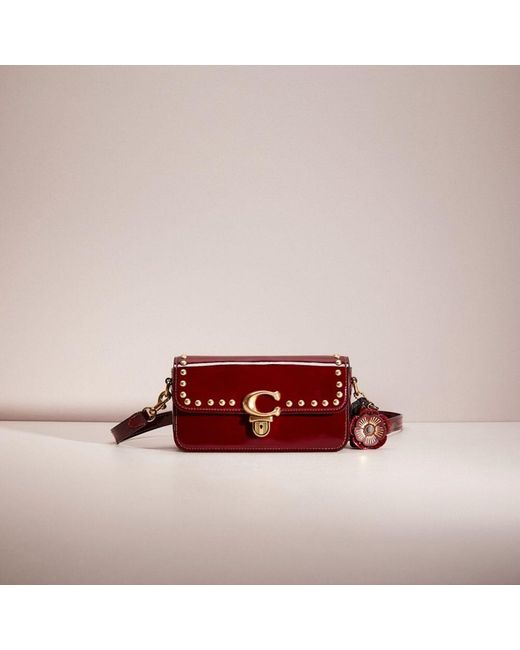 COACH Red Upcrafted Studio Baguette Bag