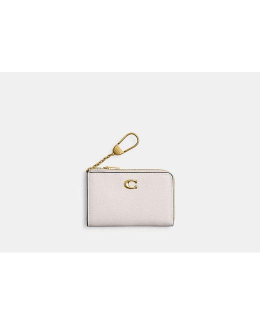 COACH Black Essential L-Zip Key Case