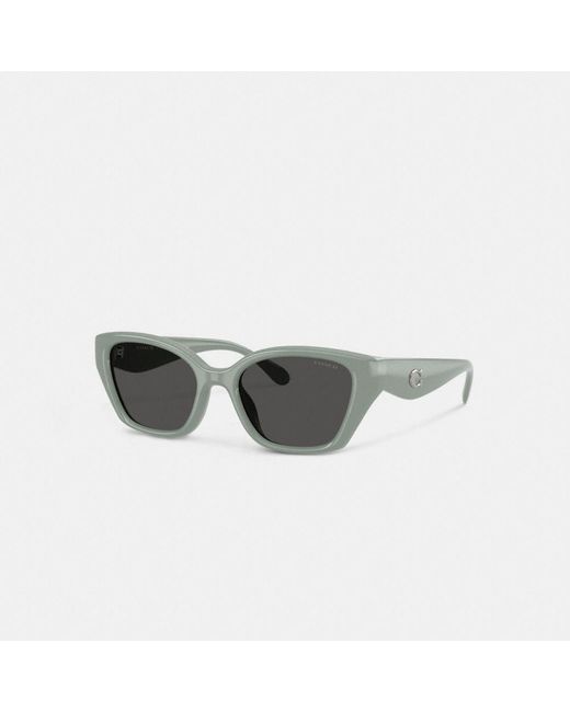 COACH Multicolor C Hardware Square Cat Eye Sunglasses