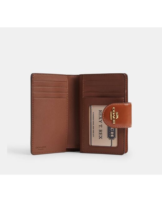 COACH White Medium Corner Zip Wallet