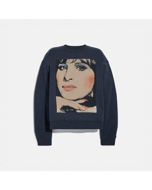 COACH Gray X Richard Bernstein Sweatshirt With Barbra Streisand