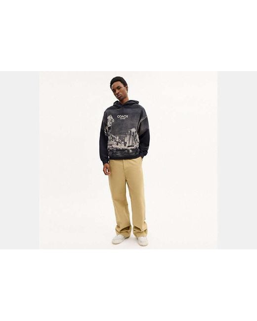 Sudadera Relaxed Las Vegas Postcard En, Talla COACH de color Black