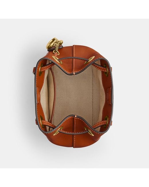 COACH Brown Jade Drawstring Bag