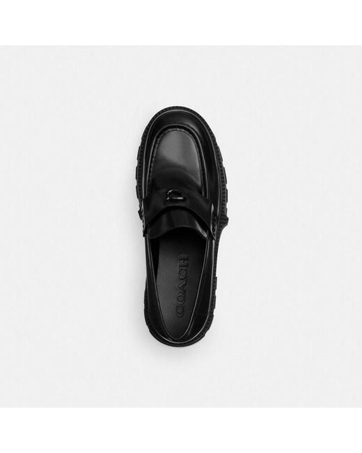 COACH Platform Loafer in Black for Men | Lyst
