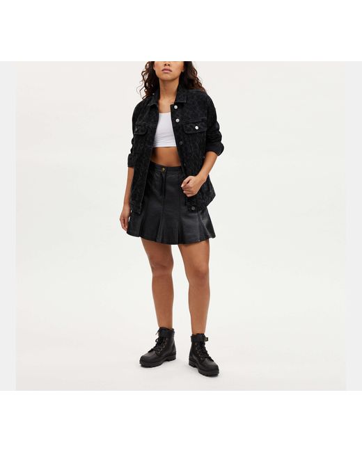 Giacca Denim Signature di COACH in Black