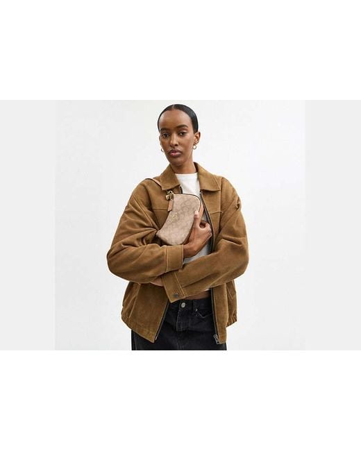 Mini Sac Bandoulière Teri En Toile Exclusive COACH en coloris Black