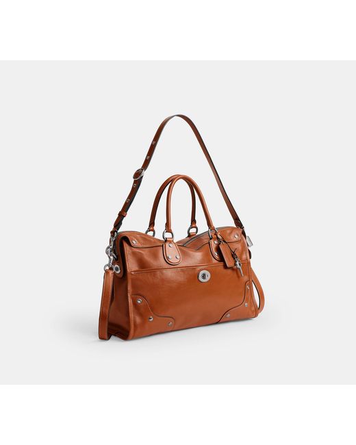 COACH Brown Rhyder Satchel Bag 38