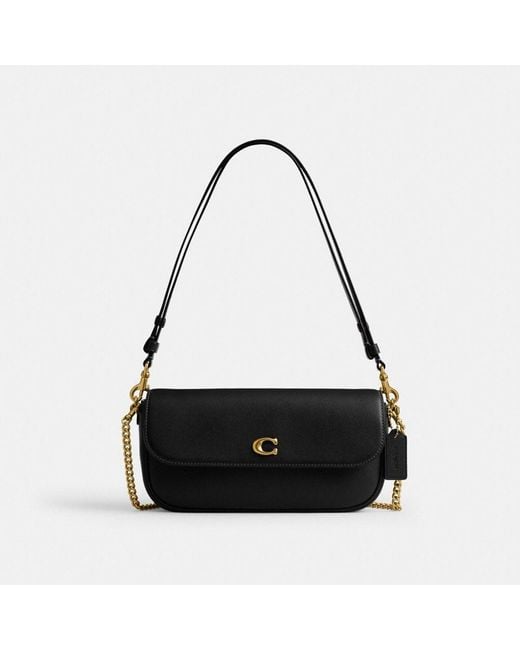 COACH Black Brook Flap Chain Bag