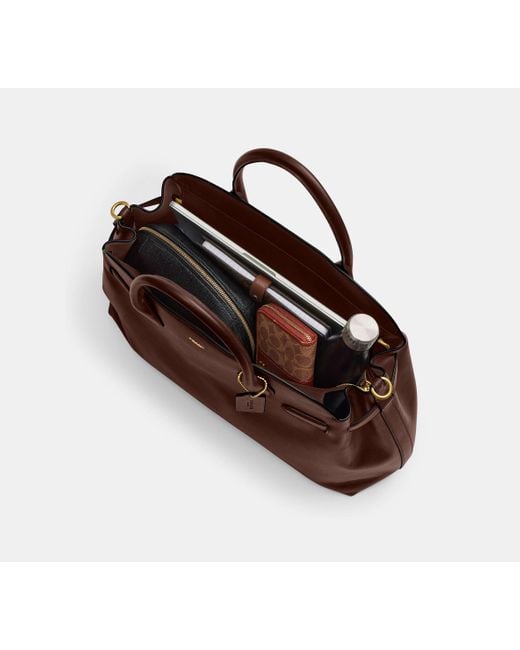 COACH Brown Soft Empire Carryall Bag 48
