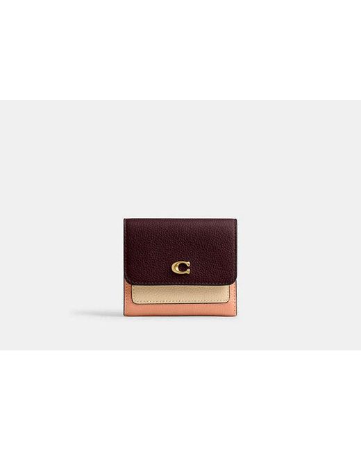 COACH Black Mila Small Flap Wallet