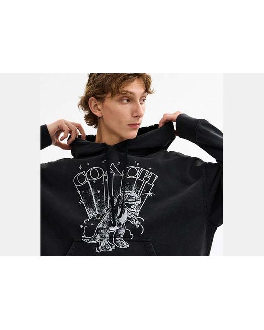COACH Black T-Rex Hoodie for men