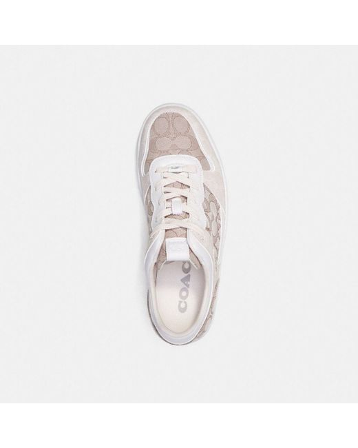 COACH White C201 Sneaker In Signature Jacquard for men