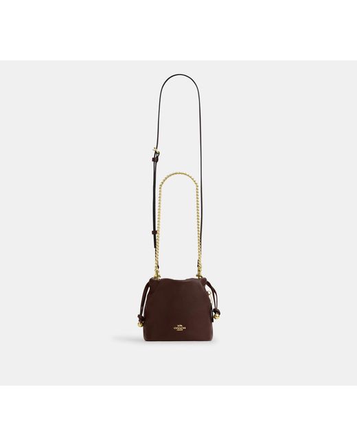 COACH Black Faye Mini Drawstring Bag