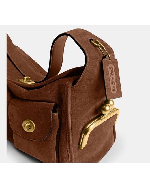 COACH Black Turnlock Haversack Bag
