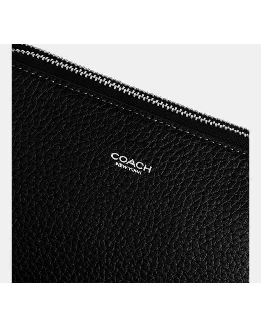 Borsa A Tracolla Clinton di COACH in Black da Uomo