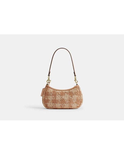 COACH Black Teri Mini Crossbody Bag With Gingham Print