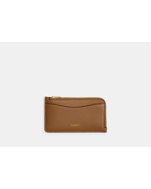 COACH Black New York Zip Card Case