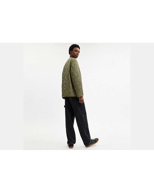 COACH Green Quilted Jacket for men