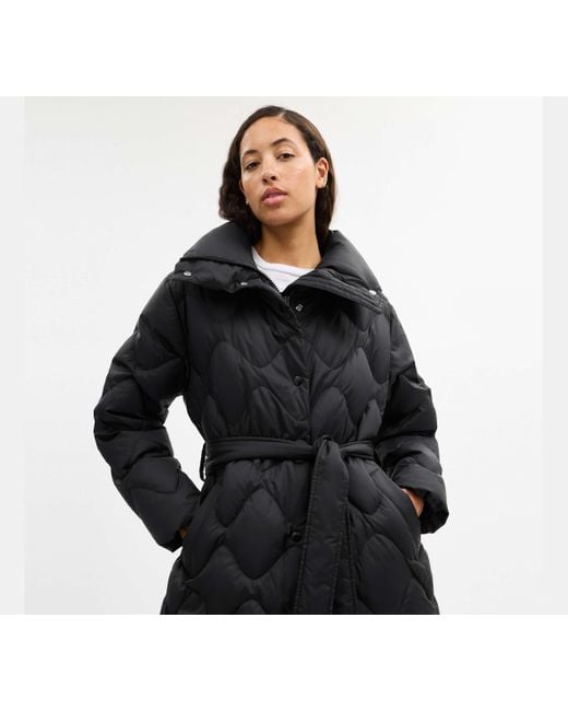 Chaqueta Acolchada Larga COACH de color Black