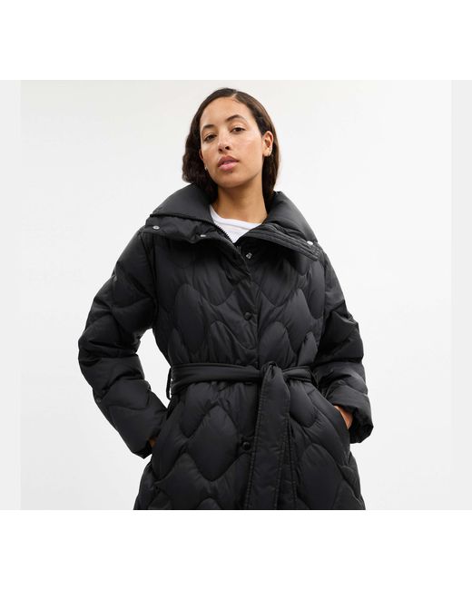 COACH Black Quilted Long Puffer Jacket