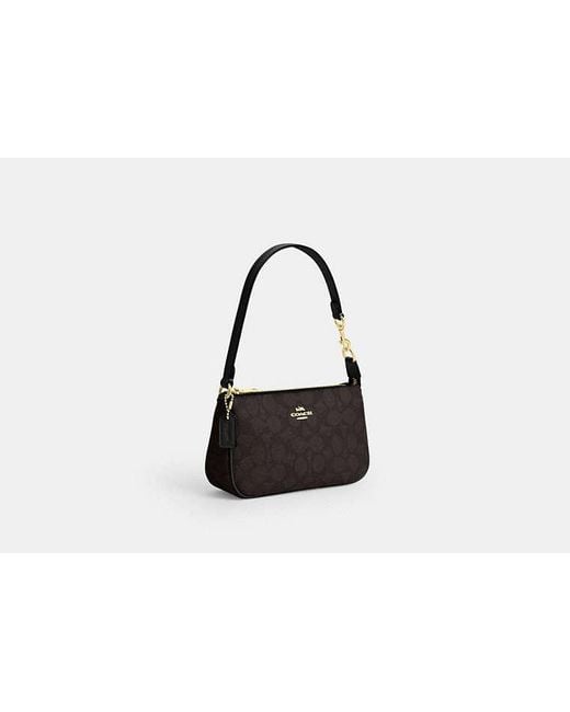 COACH Black Nolita 19 In Signature Canvas