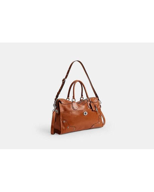 COACH Brown Rhyder Satchel Bag 38