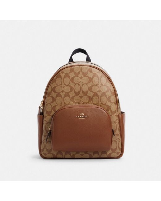 COACH Court Backpack In Signature Canvas in Pink | Lyst UK