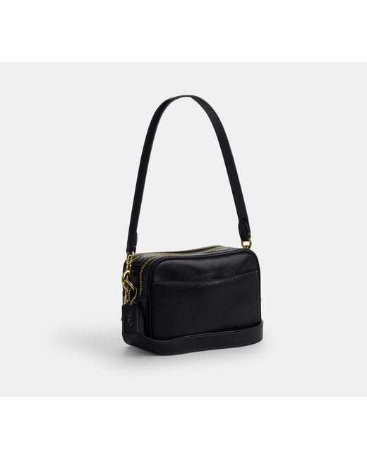 COACH Black Mini Carey Crossbody Bag