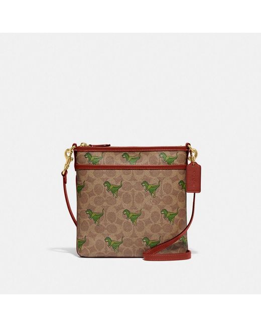 COACH Kitt Messenger Crossbody In Signature Canvas With Rexy Print in