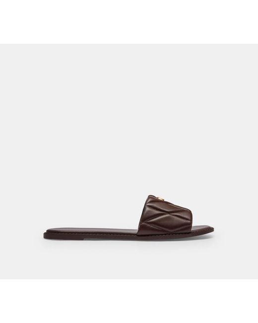 COACH Black Holly Sandal With Quilting