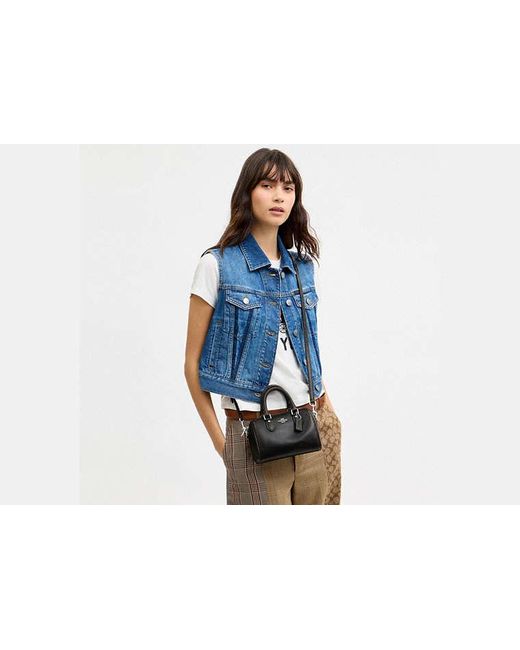 COACH Black Mini Rowan Crossbody Bag