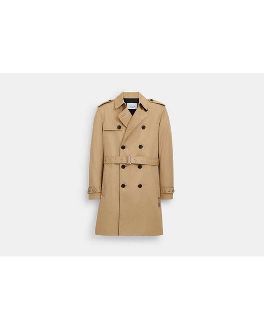 COACH Natural Trench Coat for men