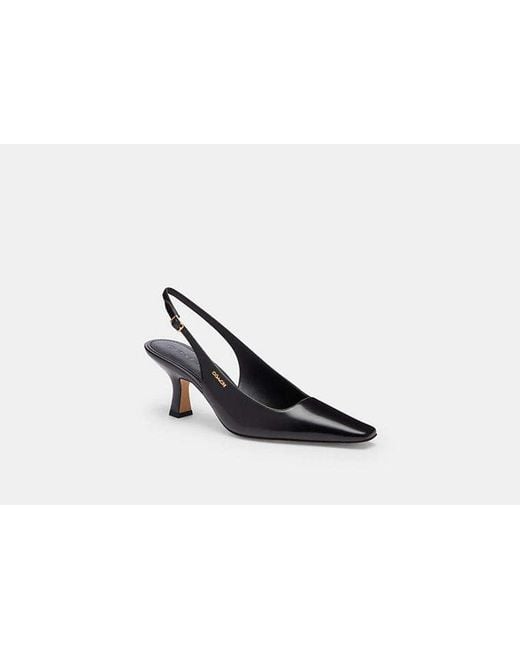 COACH Black Slingback Heel