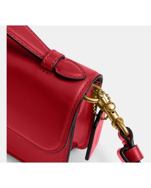 COACH Red New York Elora Top Handle Crossbody Bag