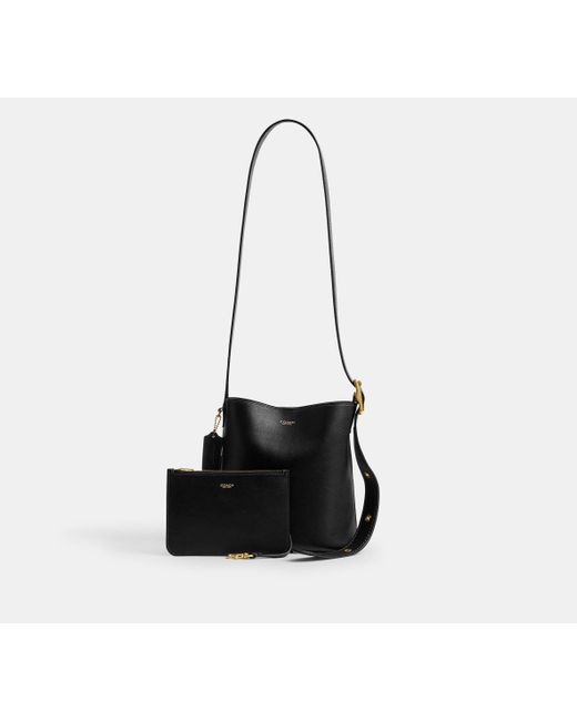 Borsa A Secchiello Bleecker 21 di COACH in Black