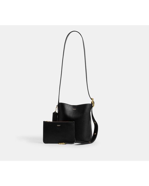 COACH Black Bleecker Bucket Bag 21