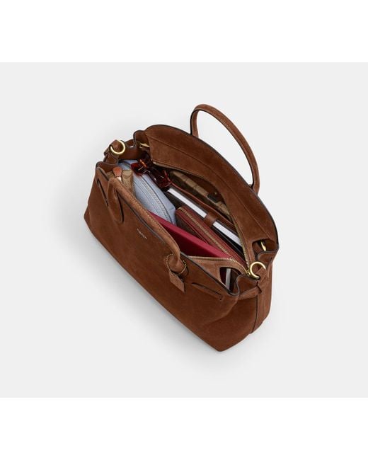 COACH Brown Soft Empire Carryall Bag 40